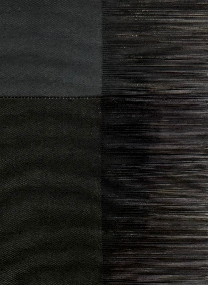 Rebecca Ward
black (double fade), 2025
Diptych: acrylic and dye on stitched canvas
20 x 12 inches (50.8 x 30.5 cm), overall
9 x 12 inches (22.9 x 30.5 cm), each
(RWA25-13)