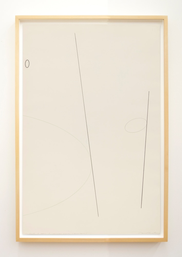 David Rabinowitch
Construction of Vision (1 color property, 2 tangent conics), 1972
Pencil and colored pencil on paper
40 x 26 1/8 inches (101.6 x 66.4 cm)
(DR72-018)