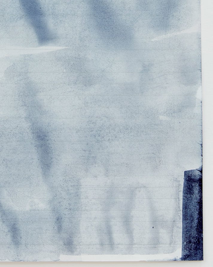 John Zurier
Indigo Note, 2021
ink on lined paper
9 7/8 x 6 7/8 inches (25 x 17.5 cm)
(JZ21-18)