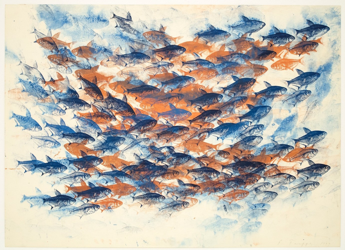 
Philip Taaffe

Untitled (School of Fish), 1997

Oil pigment on paper

19 3/4 x 27 1/2 inches (50.2 x 69.9 cm)