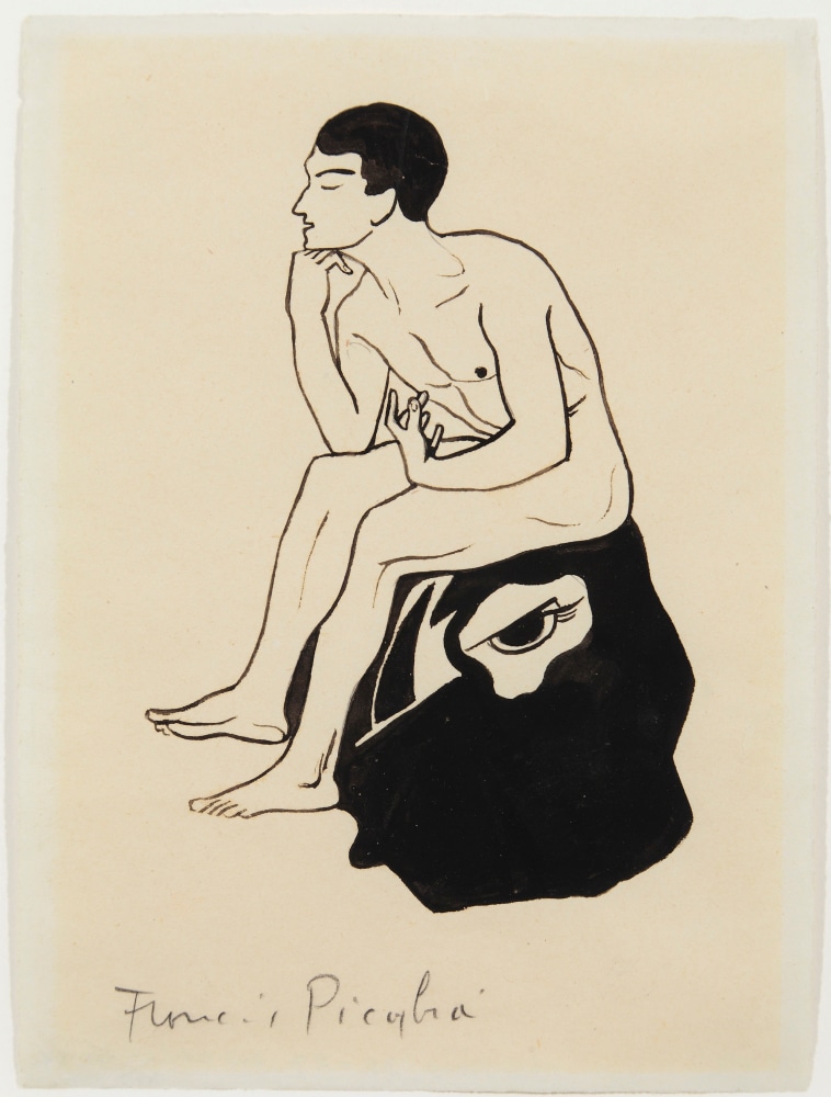 Francis Picabia
&amp;quot;Penseur&amp;quot;, ca. 1928 - 1930
Ink on paper
7 1/2 x 5 1/4 inches
19 x 13.5 cm
PIZ 80
$75,000