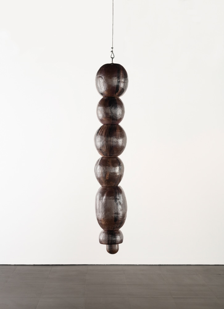 Seung-taek Lee

&amp;ldquo;Untitled&amp;rdquo;, 1962/2020

Earthenware, glaze

74 1/2 x 13 inches

189 x 33 cm

LEE 20