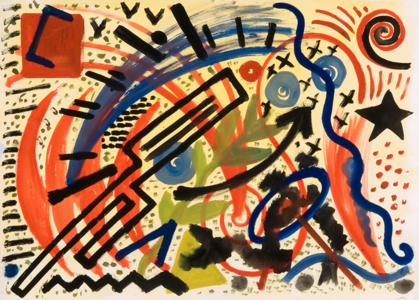 &amp;ldquo;2 Film&amp;rdquo;, 1973-1975

Gouache on paper

28 3/4 x 40 1/4 inches

73 x 102.5 cm

RPZ 6080