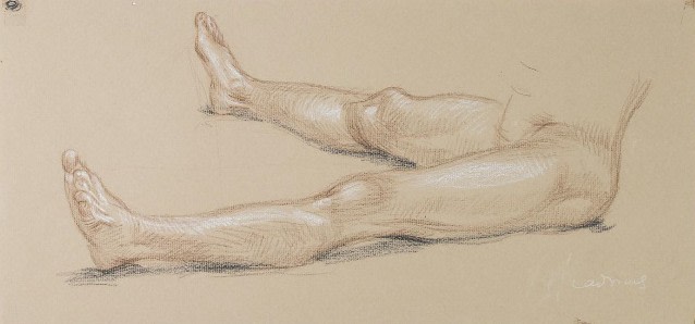 Paul Cadmus, Preparatory drawing for the 1977 painting, ‘Winter’, 1977