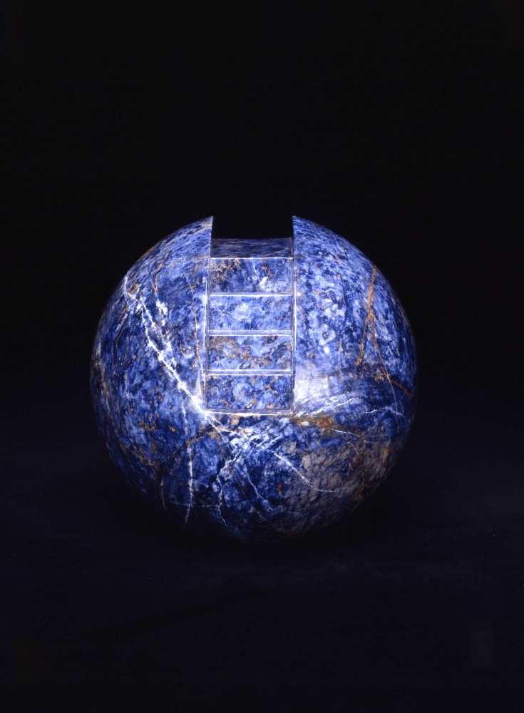James Lee Byars

&amp;ldquo;The Sphere with Stairs&amp;rdquo;, 1989

Blue African granite

Diameter:

9 3/4 inches

25 cm

JB 93/E