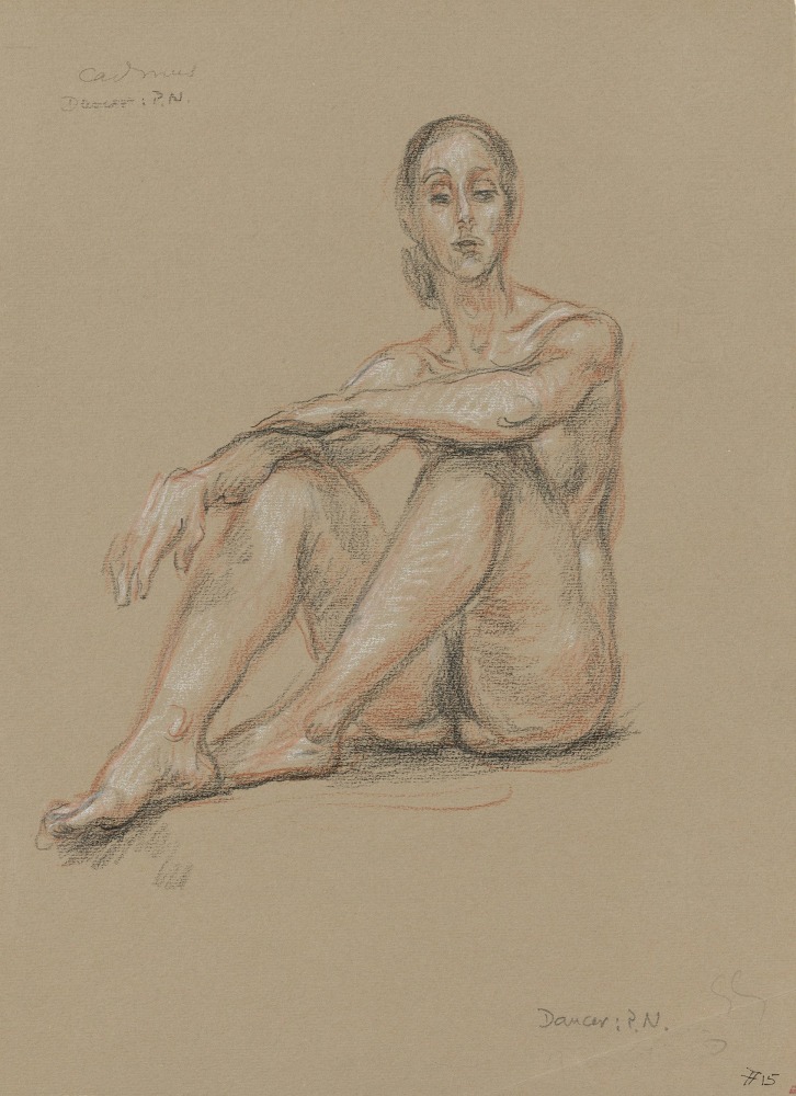Paul Cadmus, Seated Nude Dancer, circa 1970-1979