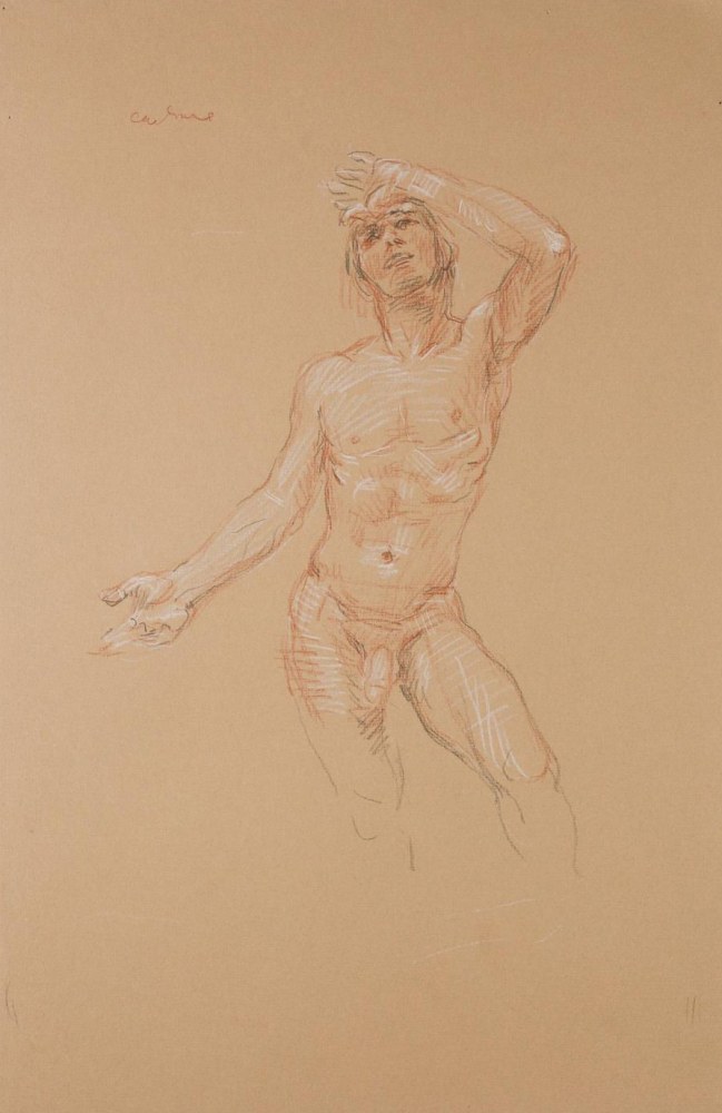 Paul Cadmus, Standing Male Nude, circa 1978