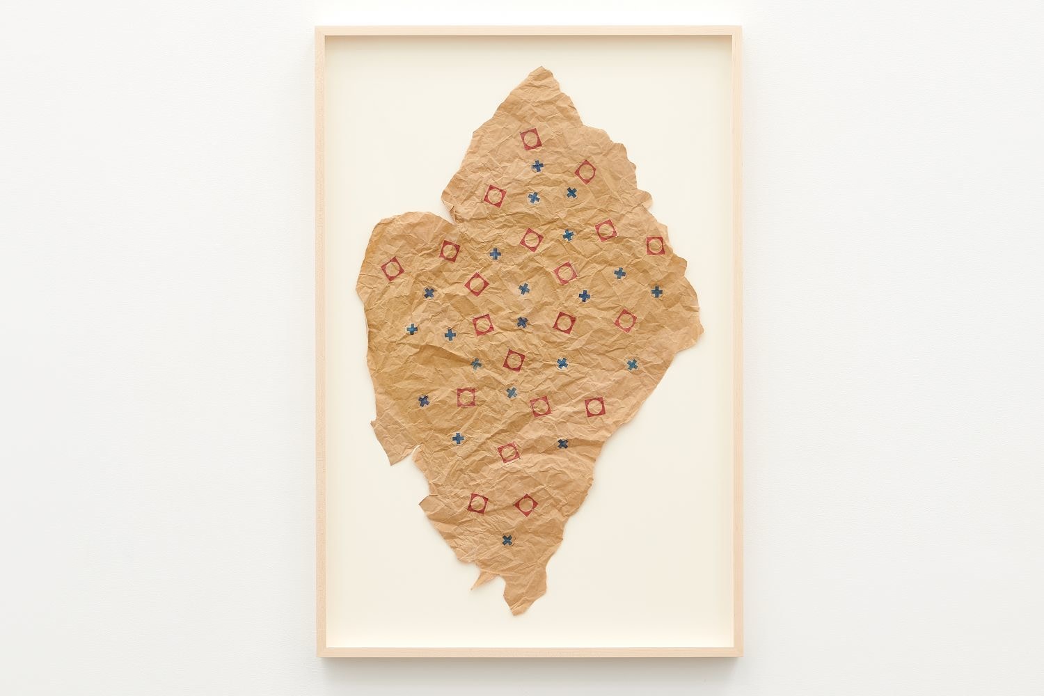 Dami&amp;aacute;n Ortega (1967), Map, 2019, kraft paper and cement bag cutouts, 100 x 65 cm. (39.37 x 25.59 in.)