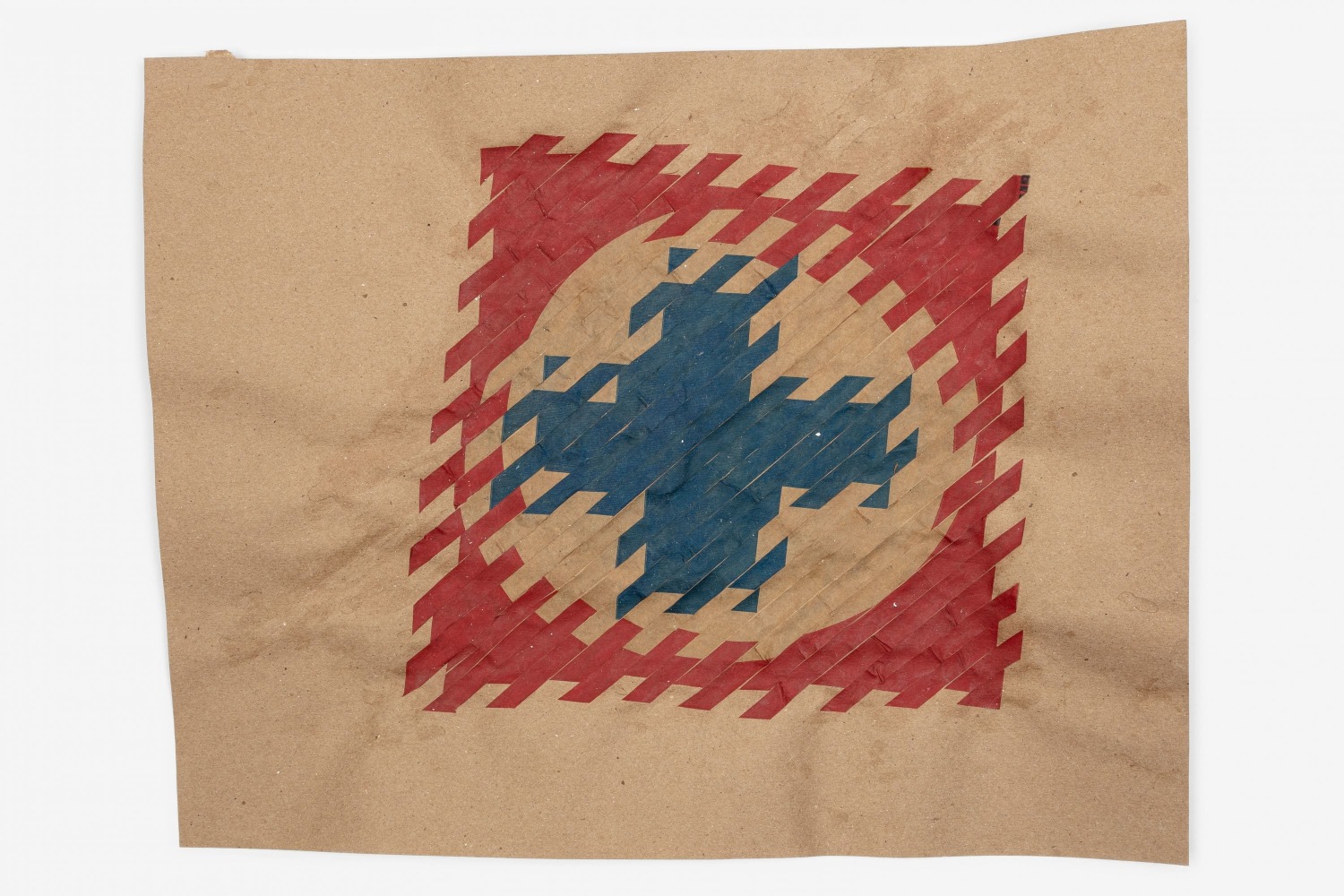 Dami&amp;aacute;n Ortega (1967), Proyecto para estadio Cruz Azul, 2019, kraft paper and cement bag cutouts., 38 x 48 cm. (14.96 x 18.9 in.)