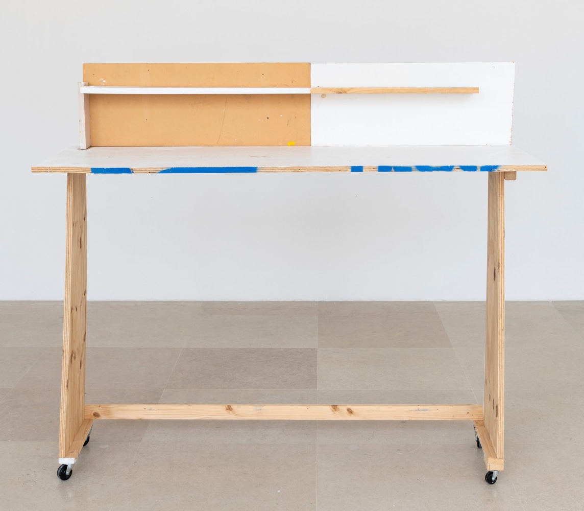 Gedi Sibony
Determined from Purified Forms, 2019
Salvaged wood, paint, metal screws, casters
52 x 60 x 24 inches (132.1 x 152.4 x 61 cm)