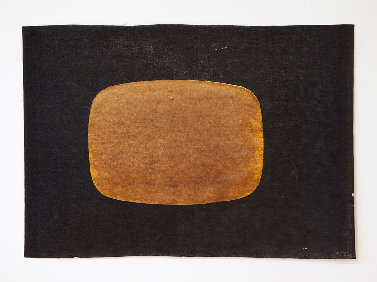 Tony Conrad

Yellow TV, February 3, 1973

Citron Yellow Daylight Fluorescent Naz-Dar Screen Process Ink, Naz-Dar No. 5594, and Scrink Transparent Base, Craftint No. 493, applied over Super White Process Color, Art-Brite No. 700, on Saturated Felt&amp;nbsp;

Felt: 25 3/4 x 36 inches (65.4 x 91.4 cm)

Frame: 27 7/8 x 38 3/8 x 2 inches (70.8 x 97.5 x 5.1 cm)

(TC.148)