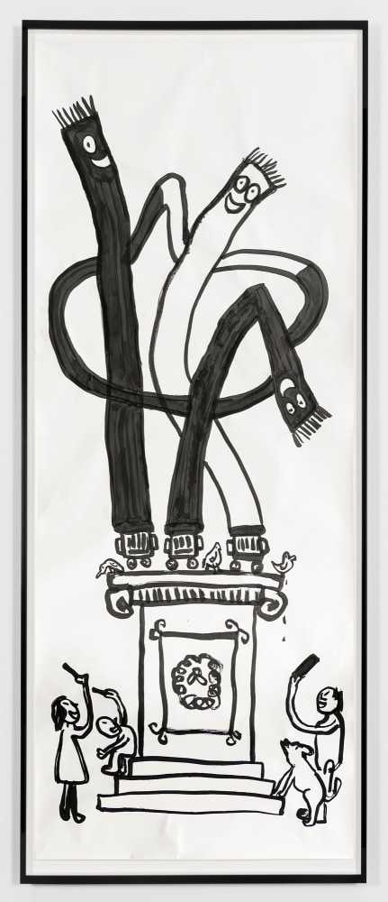 Paul Chan

Kultur (culture), 2019
Ink on paper
Paper: 122 3/4 x 48 inches (311.8 x 121.9 cm)
Frame: 126 3/4 x 52 x 2 7/8 inches (321.9 x 132.1 x 7.3 cm)