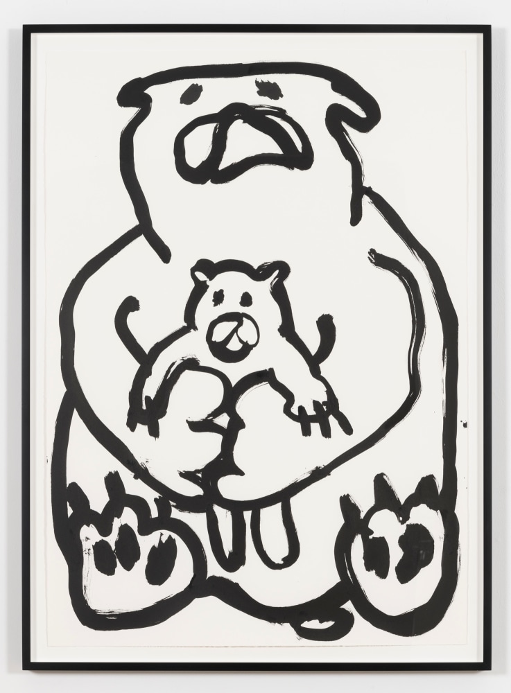 Paul Chan

die Pflege, pflegen, der Pfleger (care, to take care, caretaker), 2020
Ink on paper
Paper: 39 1/4 x 27 1/2 inches (99.7 x 69.9 cm)
Frame: 42 1/2 x 30 7/8 x 1 1/2 inches (108 x 78.4 x 3.8 cm)