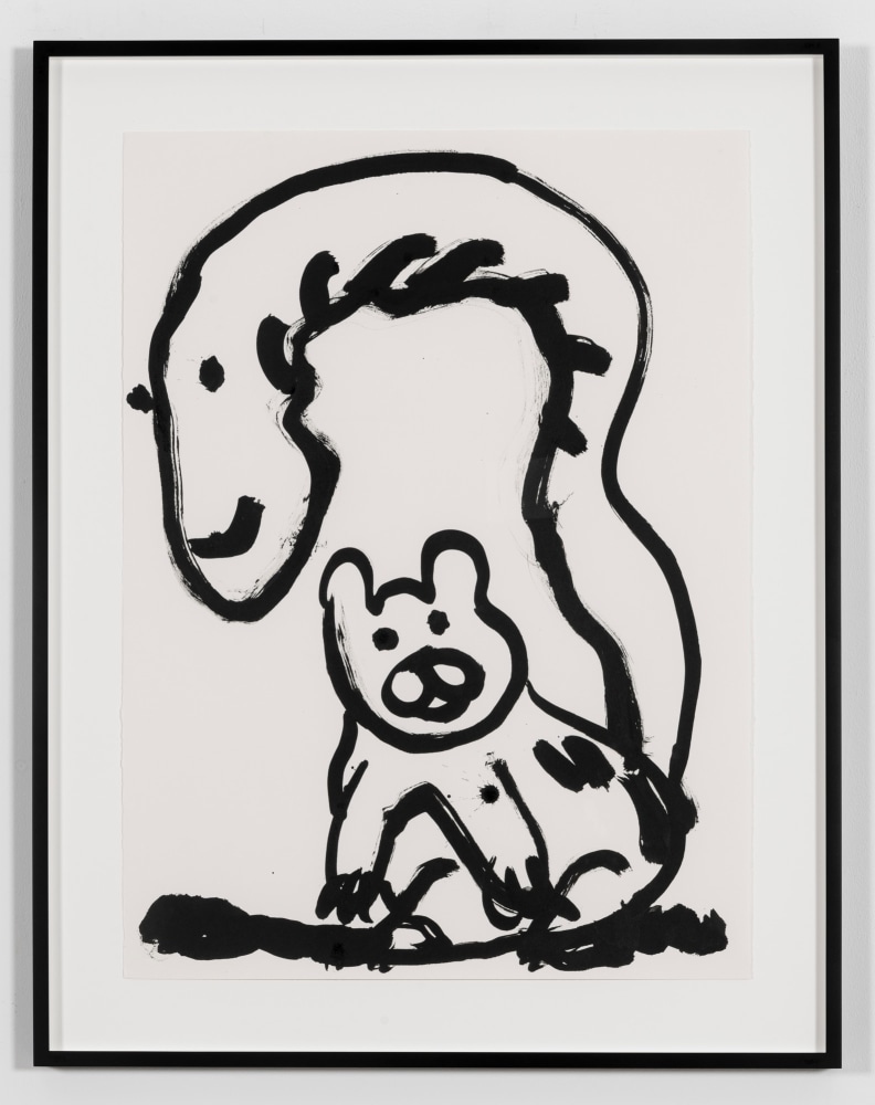 Paul Chan

das Eichh&amp;ouml;rnchen, Eichk&amp;auml;tzchen (squirrel, oak kitten), 2020
Ink on paper
Paper: 30 x 22 inches (76.2 x 55.9 cm)
Frame: 36 x 28 1/4 x 1 1/2 inches (91.4 x 71.8 x 3.8 cm)
