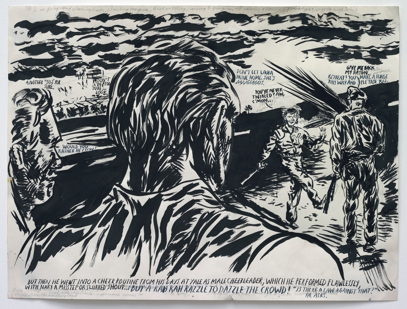 Raymond Pettibon
No Title (Another &amp;#39;502&amp;#39; for)
2006
Pen and ink on paper
18 x 24 inches (45.7 x 61 cm)