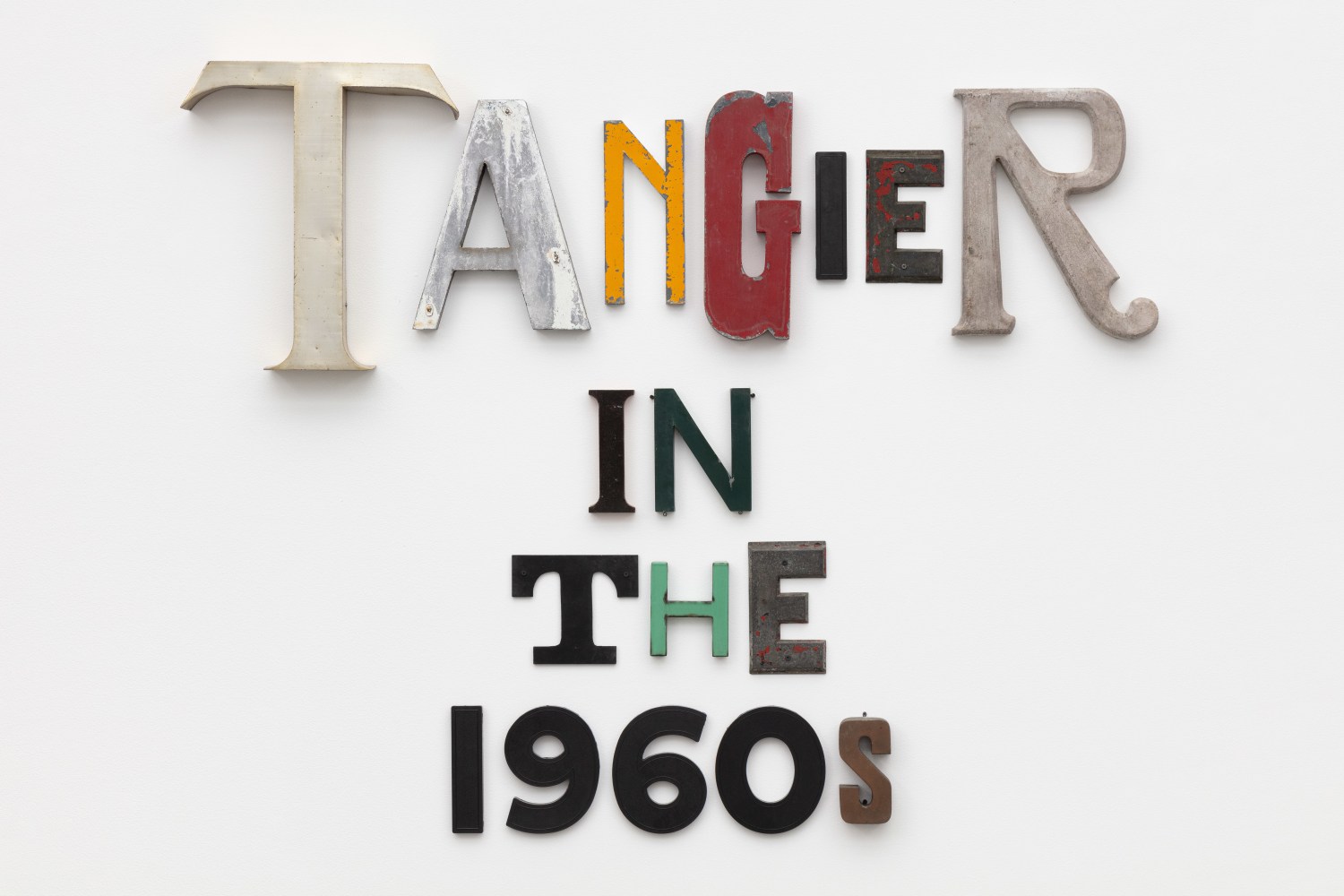 Jack Pierson
Tangir in the 1960s
2021
Metal, wood, plastic
49 1/2 x 62 1/2 x 3 inches (125.7 x 158.8 x 7.6 cm)
$175,000