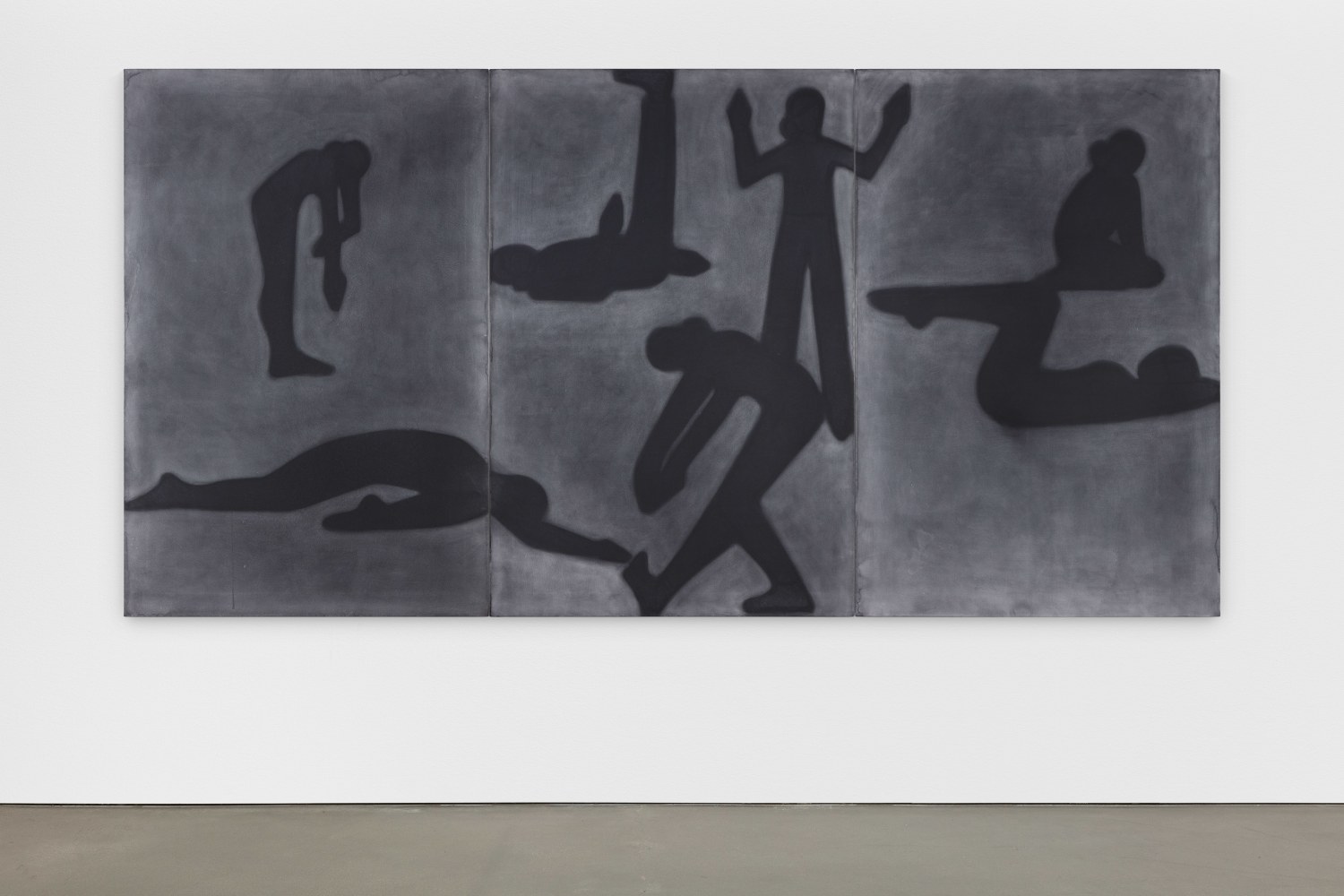 Silke Otto-Knapp
In the waiting room (7)
2019
Watercolor on canvas
3 panels, overall:
59 1/8 x 118 1/8 inches (150 x 300&amp;nbsp;cm)