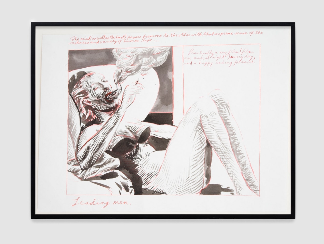 Raymond Pettibon
No Title (The mind (as))
1992
Pen and ink on paper
15 7/8 x 21 1/8 x 1 1/2 inches (40.3 x 53.7 x 3.8 cm)