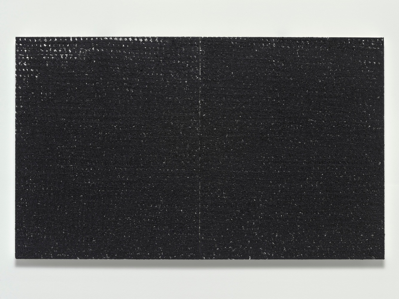 Glenn Ligon
Redacted #9
2023
Oil stick and gesso on two canvases
Overall: 47 1/4 x 78 1/8 x 2 inches (120 x 198.4 x 5 cm)