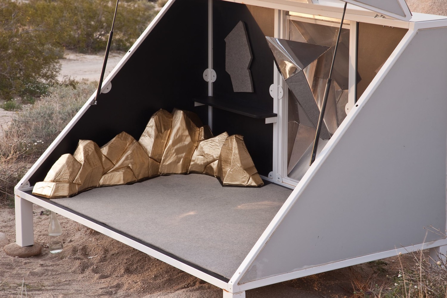 A-Z Wagon Station customized by Chuck Moffitt
2003
Powder-coated steel, MDF, aluminum, Lexan&amp;nbsp;
Closed Dimensions:
61 x 82 x 57 inches (154.9 x 208.3 x 144.8 cm)
Open Dimensions:
91 x 82 x 57 inches (231.1 x 208.3 x 144.8 cm)