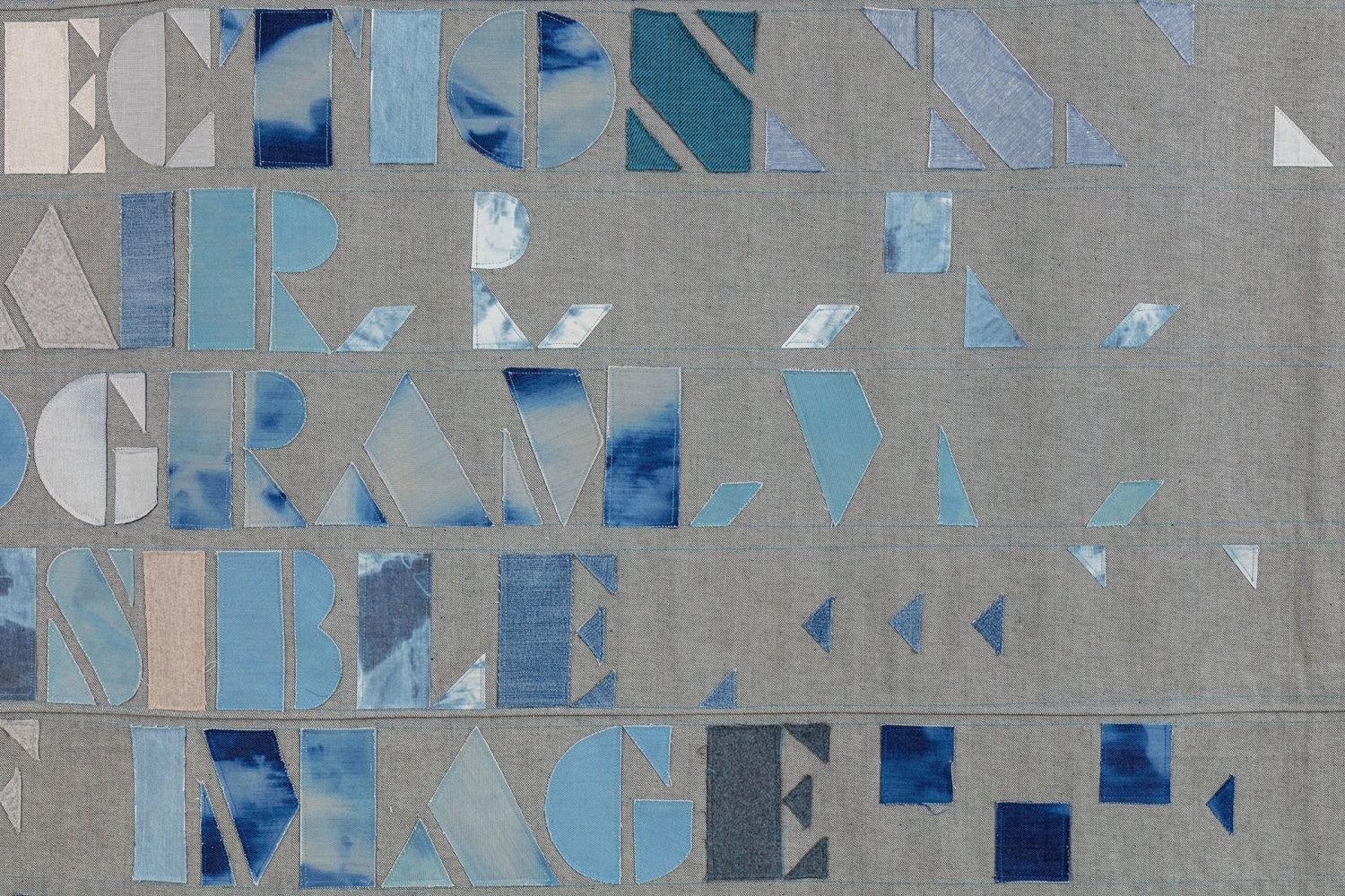 I Lost Track&amp;nbsp;(detail)
2020
Mixed fabrics
131 x 106 1/2 x 3 inches (332.7 x 270.5 x 7.6 cm)