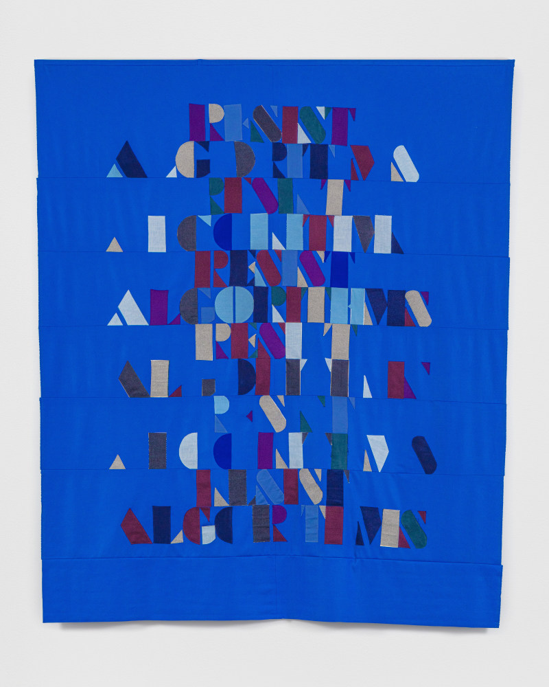 Resist Algorithms&amp;nbsp;
2020
Mixed fabrics
118 x 98 1/2 x 3 inches (299.7 x 250.2 x 7.6 cm)

DOUBLE&amp;nbsp;CLICK IMAGE FOR MORE VIEWS