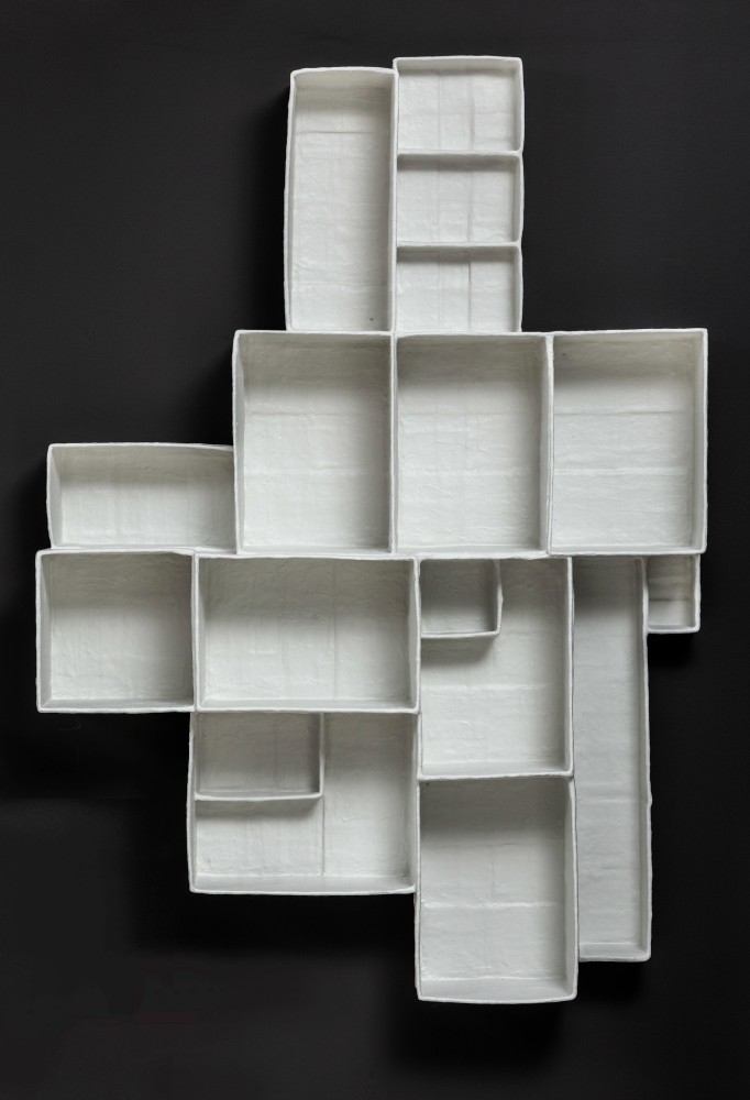 A-Z Aggregated Stacks
2015
Cardboard, plaster, gauze, paint
75 x 52 1/2 x 12 inches (190.5 x 133.4 x 30.5 cm)

CLICK IMAGE FOR MORE VIEWS