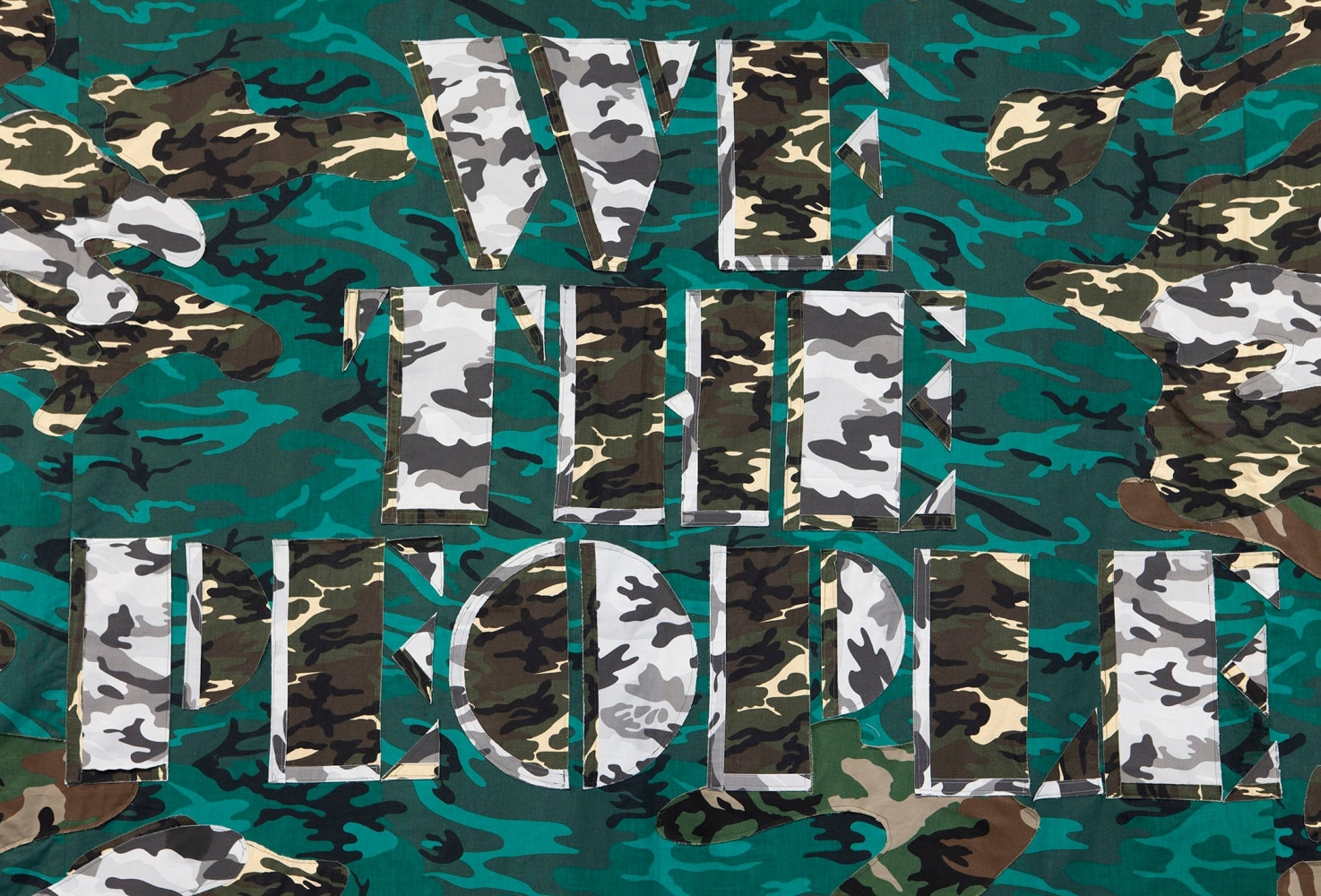 We The People&amp;nbsp;(detail)
2020
Mixed fabrics
105 x 110 x 3 inches (266.7 x 279.4 x 7.6 cm)
&amp;nbsp;