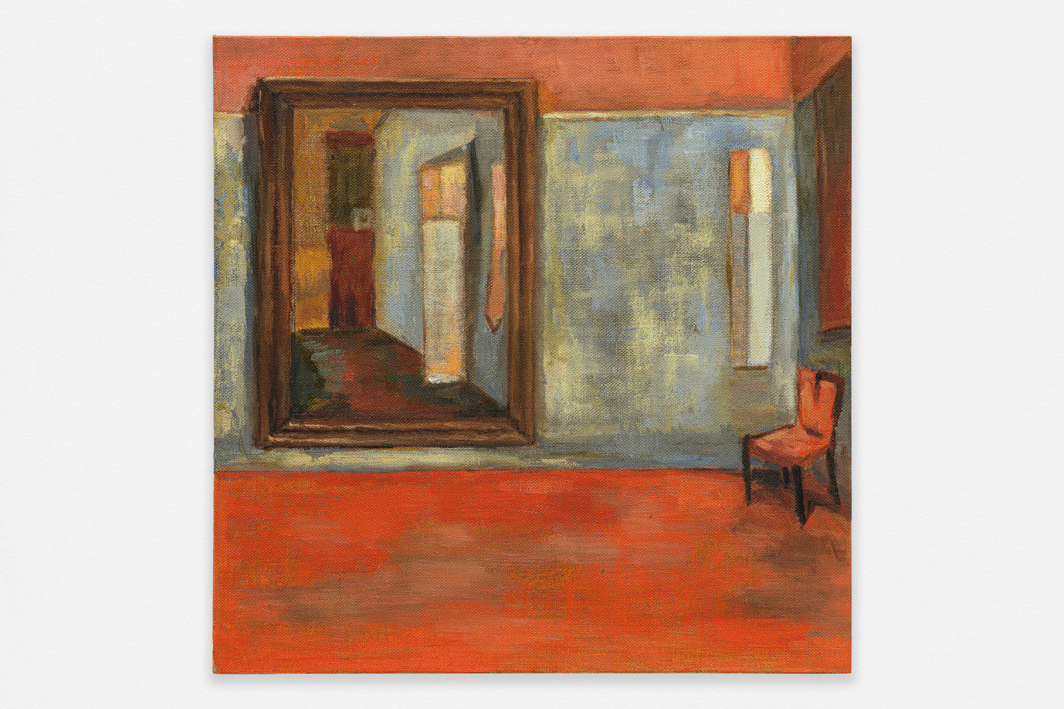 Gillian Wearing
Red room
2023
Oil on thin board
11 3/4 x 11 3/4 x 1/8 inches (30 x 30 x .3 cm)