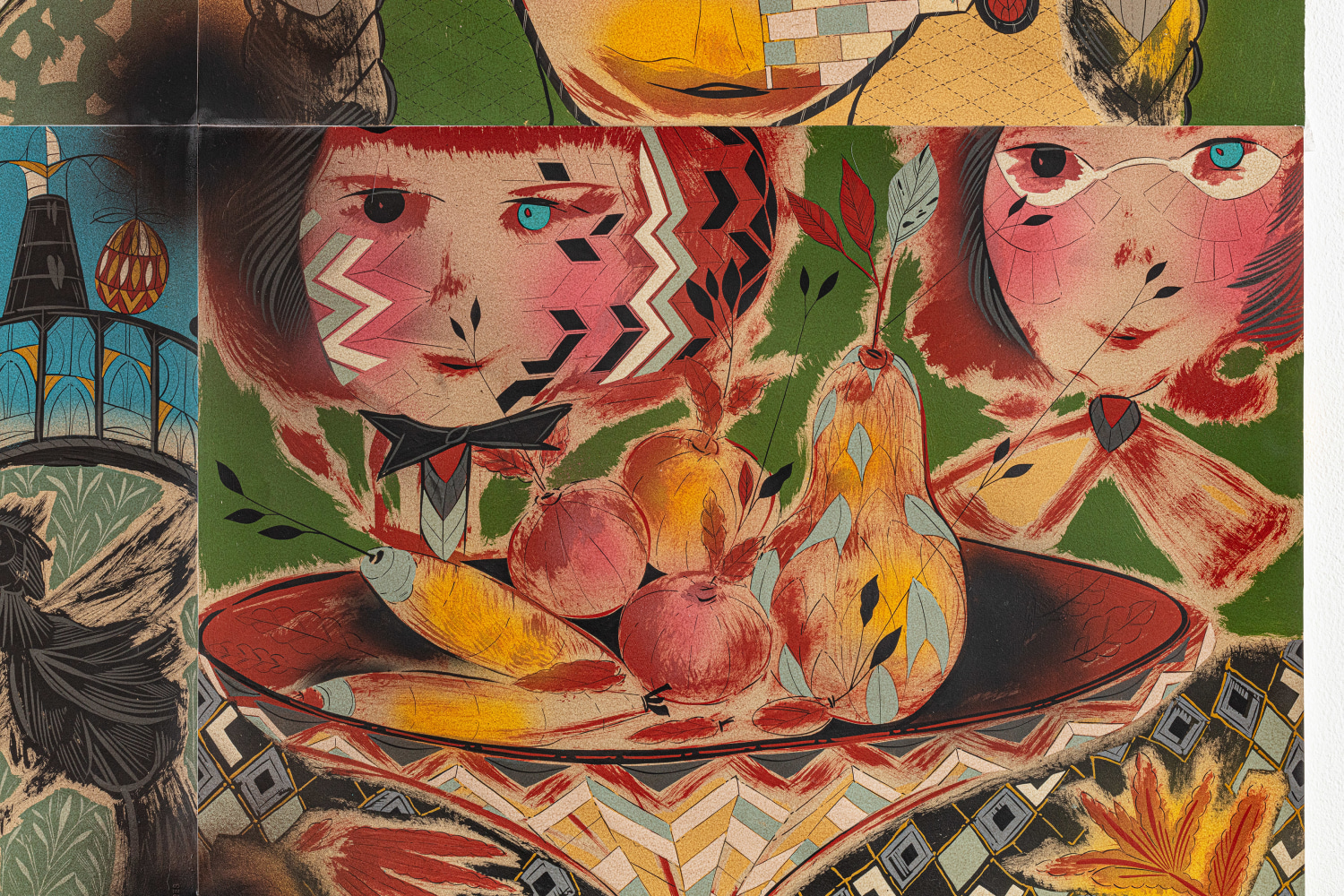 Lari Pittman
Untitled&amp;nbsp;(detail)
2020
Acrylic, Cel-Vinyl, ink, spray paint and Flashe on paper
68 x 90 inches (172.7 x 228.6 cm)