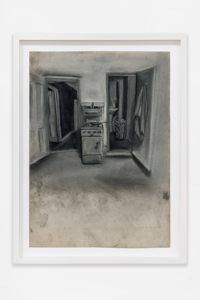 Gillian Wearing
Coldharbour Lane
1985
Framed charcoal on paper
19 x 14 1/8 x 1 1/2 inches (48 x 36 x 4 cm)