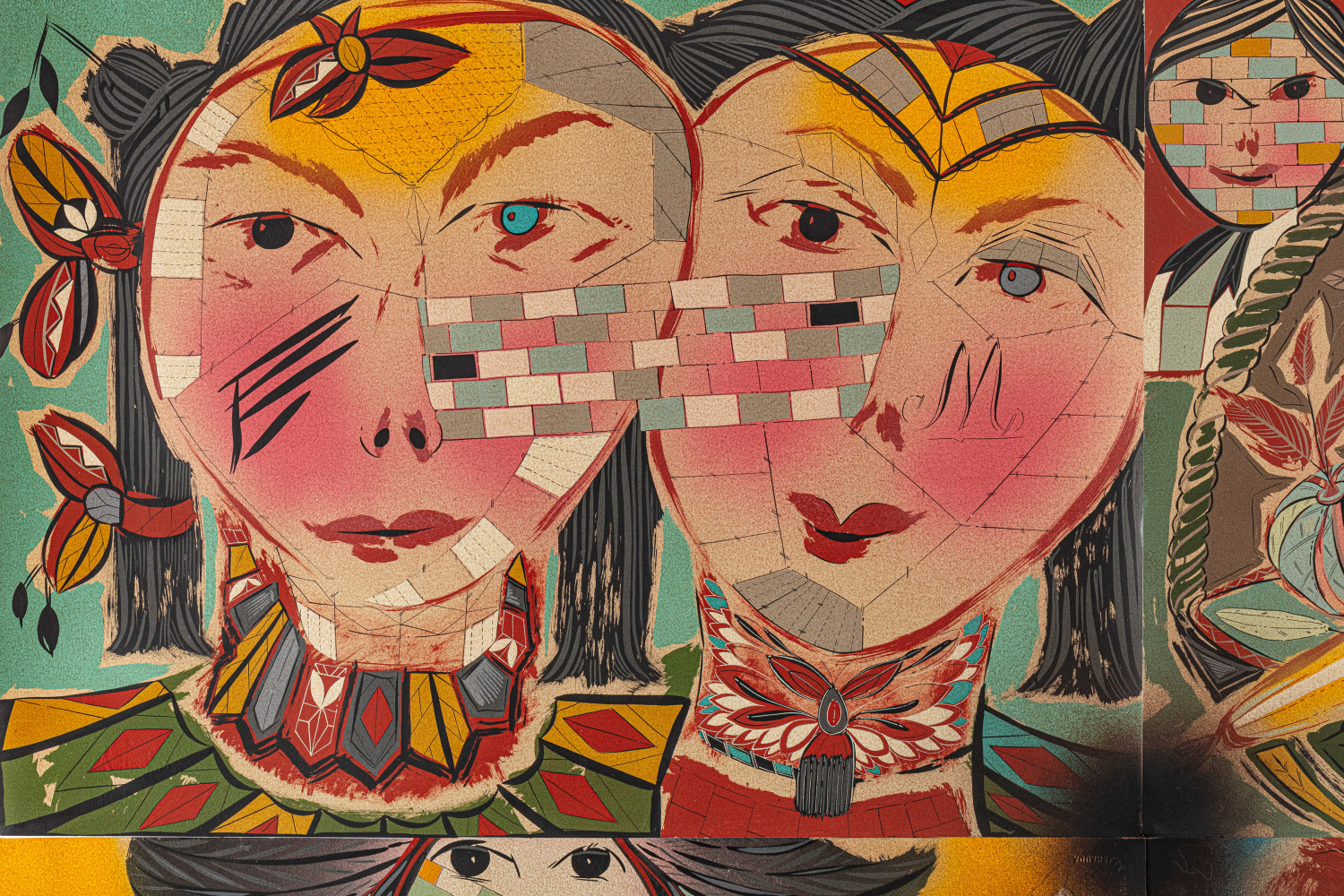 Lari Pittman
Untitled&amp;nbsp;(detail)
2020
Acrylic, Cel-Vinyl, ink, spray paint and Flashe on paper
68 x 90 inches (172.7 x 228.6 cm)