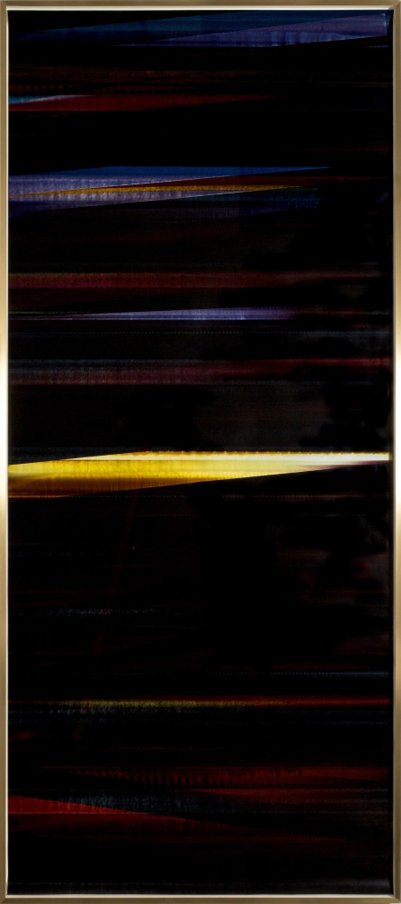 RA4 Contact Print / Processor Stall YMC/Six Magnet: Los Angeles, California, September 12, 2014, Fujicolor Crystal Archive Super Type C, Em. No. 112-006, 100114), Kreonite KM IV 5225 RA4 Color Processor, Ser. No. 00092174
2016
Color photographic paper and brushed and polished brass frame
121&amp;nbsp;1/2&amp;nbsp;x 51 1/2 inches (305.4 x 130.8 cm)
&amp;nbsp;