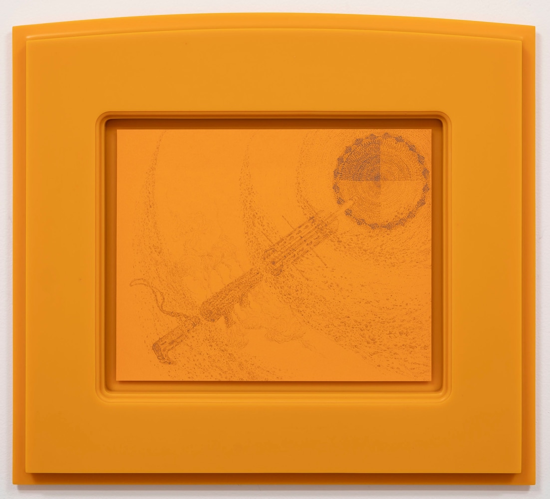 Matthew Barney
Retrograde
2019
Graphite on paper in ultra high molecular weight plastic frame
18 3/8 x 20 5/8 x 1 3/8 inches (46.7 x 52.4 x 3.5 cm)