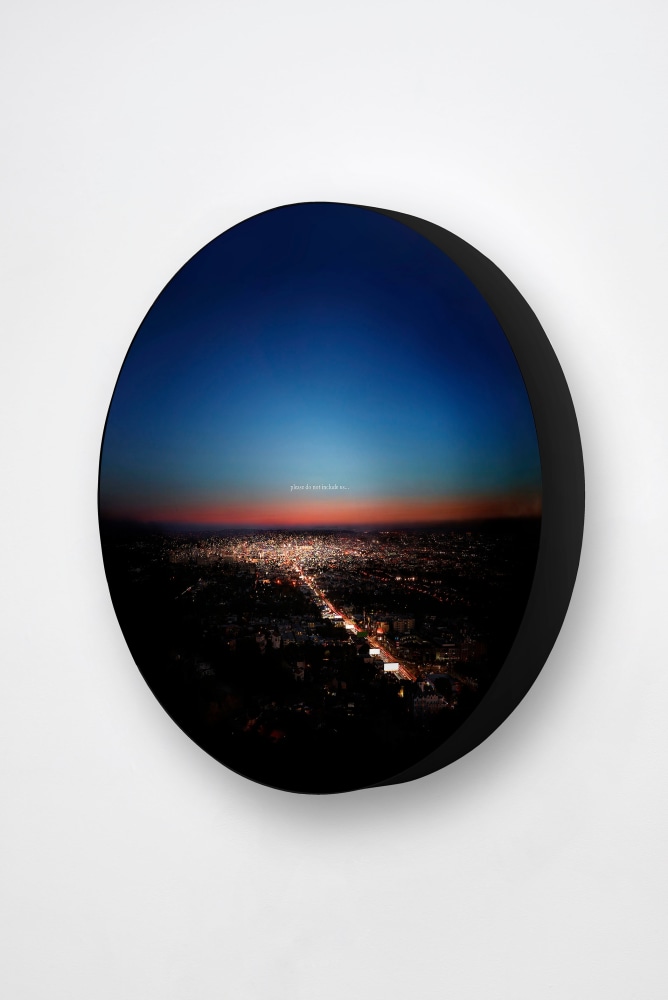 please do not include us...: Aperture series
2020
Chromogenic transparency on acrylic in aluminum lightbox with LEDs
46 1/4 inches (117.5 cm) diameter
7 1/2 inches (19.1 cm) depth
​Edition of 4, 2 APs
&amp;nbsp;