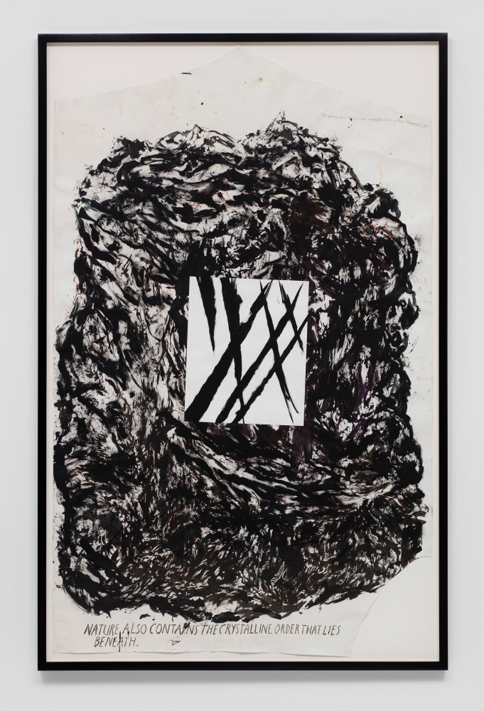 Raymond Pettibon
No Title (Nature also contains)
2011
Pen, ink and gouache on paper
74 x 48 x 2 inches (188 x 121.9 x 5.1 cm)