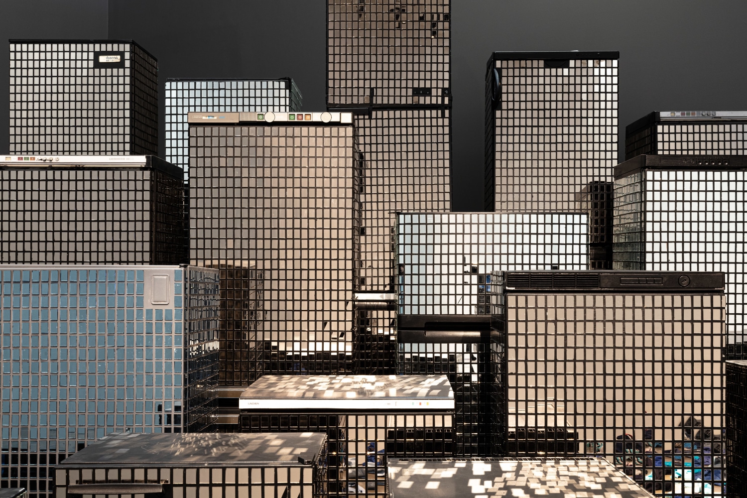 Kader Attia
Untitled (Skyline)
2007
Refrigerators, mirror fragments

Dimensions variable