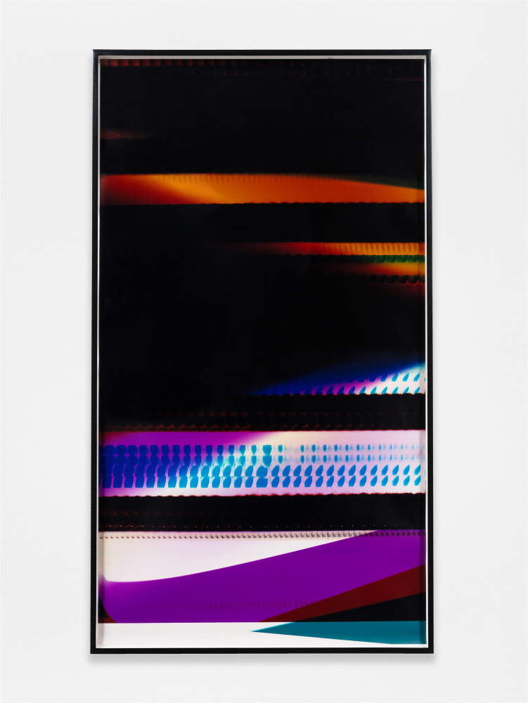 Walead Beshty
RA4 Contact Print / Processor Stall (CMY/Two Magnet: Los Angeles, California, March 6, 2023, Fujicolor Crystal Archive Super Type C, Em. No. 156-002, 01623), Kreonite KM IV 5225 RA4 Color Processor, Ser. No. 00092174
2024
Color photographic paper
55 x 31 x 2 inches (139.7 x 78.7 x 5.1 cm)