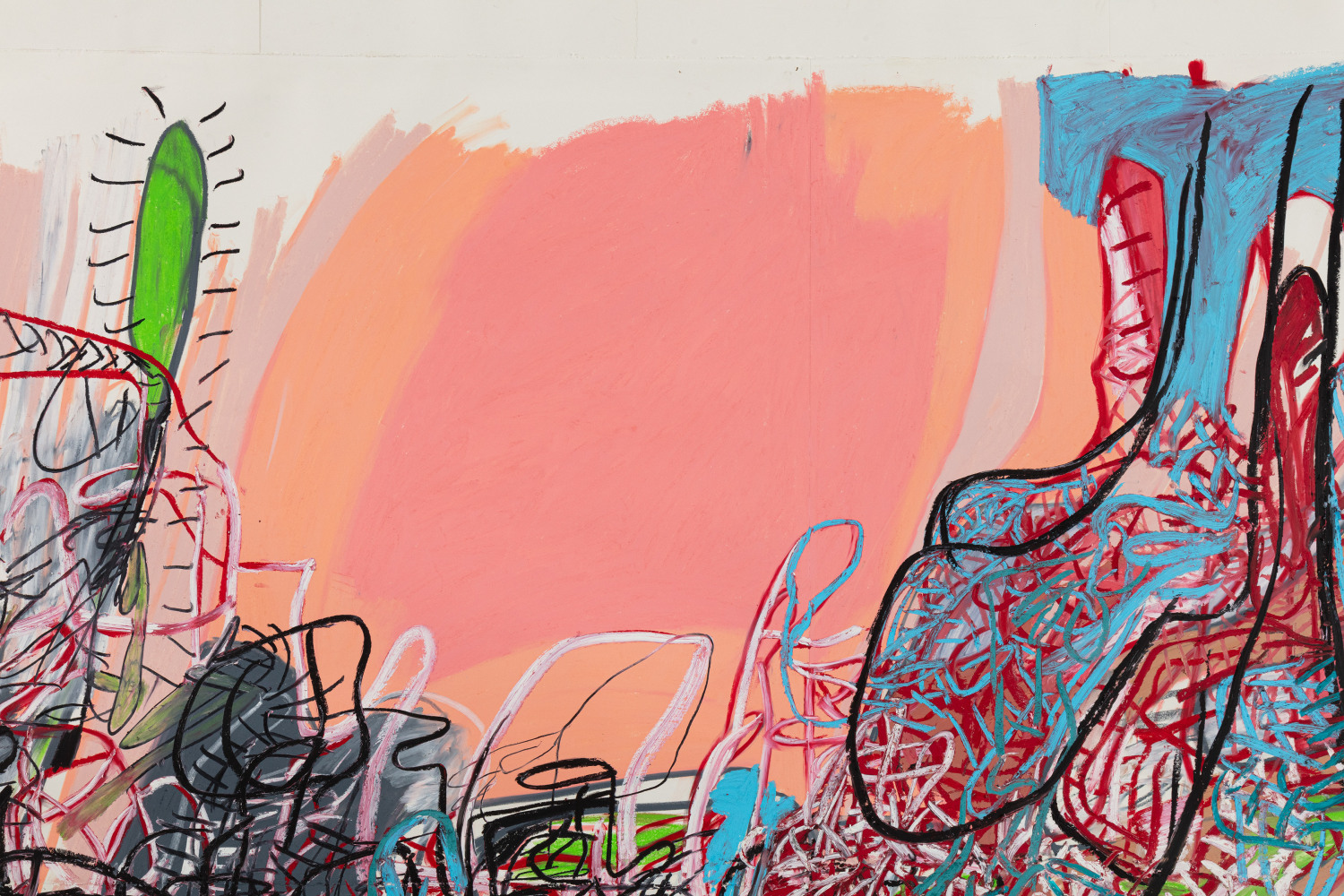 Elliott Hundley
16.1.20.1&amp;nbsp;(detail)
2020
Oil stick on paper
64 1/4 x 86 7/8 inches (163.2 x 220.7 cm)
$65,000