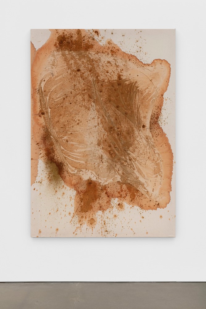 Kader Attia
Untitled
2020
Henna and thread on canvas
75 3/4 x 52 3/4 x 1 inches (192.4 x 134 x 2.5 cm)