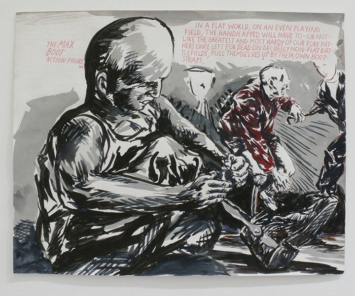 Raymond Pettibon
No Title (The max boot)
2008
Pen, ink and gouache on paper
19 x 24 inches (48.3 x 61 cm)
