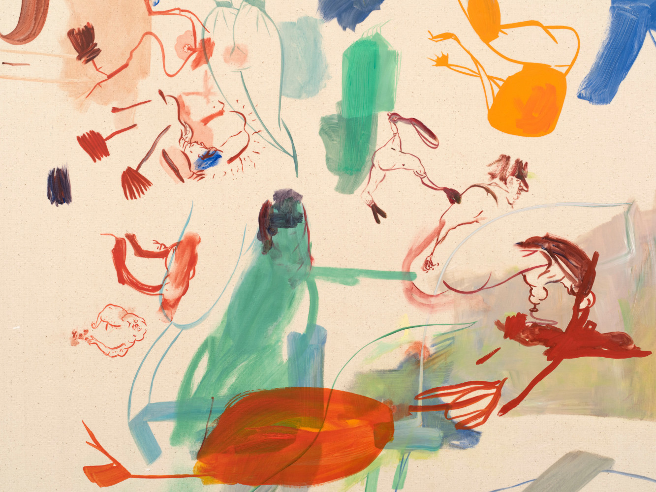 Sue Williams
Leggy&amp;nbsp;(detail)
2021
Oil on canvas
50 x 60 inches (127 x 152.4 cm)
$100,000