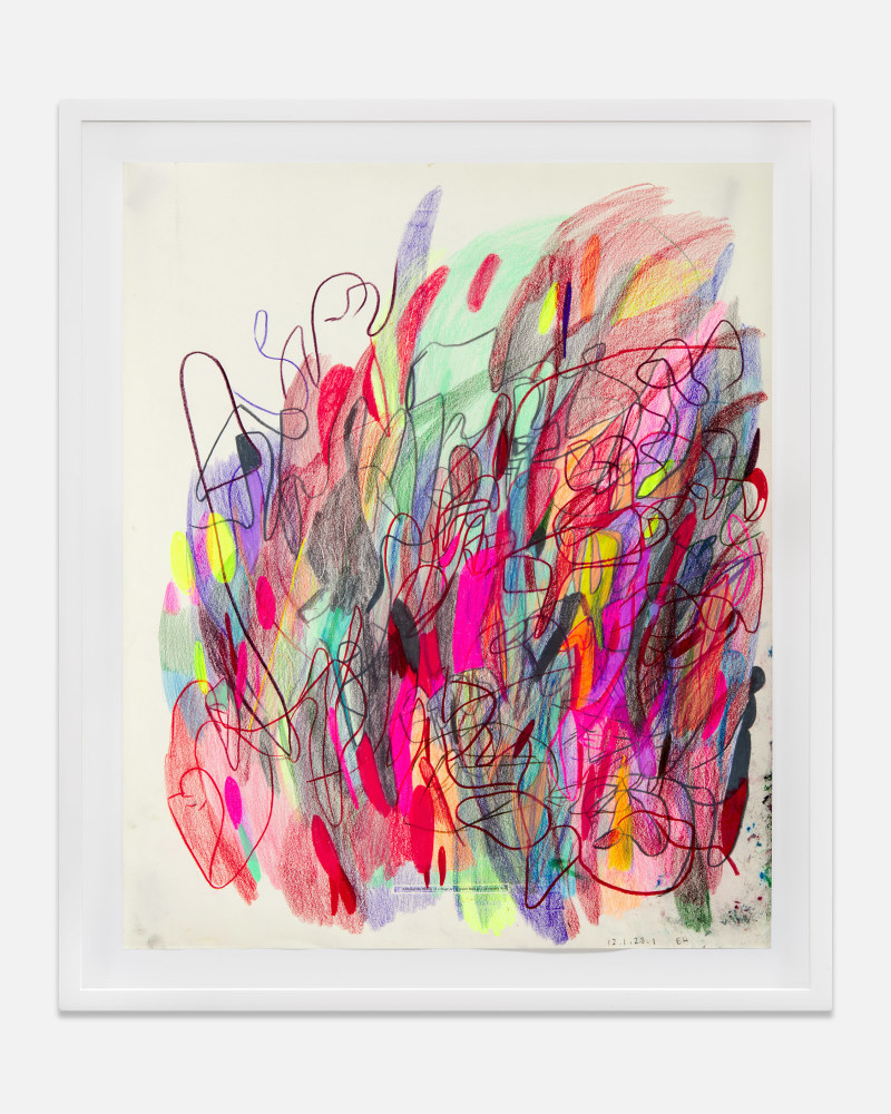 Elliott Hundley
12.1.23.1
2023
Colored pencil and collage on paper
19 1/2 x 16 1/2 x 1 1/2 inches (49.5 x 41.9 x 3.8 cm)