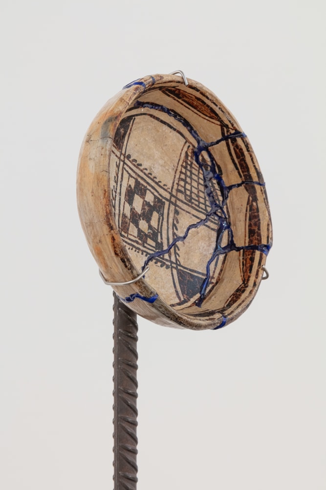 Kader Attia
Untitled&amp;nbsp;(detail)
2020
Ceramic, terracotta, epoxy resin and steel plinth
Artwork Dimensions:
6 5/8 x 6 5/8 x 2 1/8 inches (17 x 17 x 5.5 cm)
Overall Dimensions:
63 3/4 x 9 5/8 x 9 5/8 inches (161.9 x 24.4 x 24.4 cm)