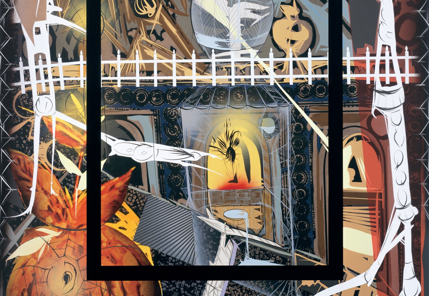 Lari Pittman
Untitled #15&amp;nbsp;(detail)
2008
Acrylic, Cel-Vinyl, and aerosol lacquer on gessoed canvas over panel
52 x 40 inches (132.1 x 101.6 cm)