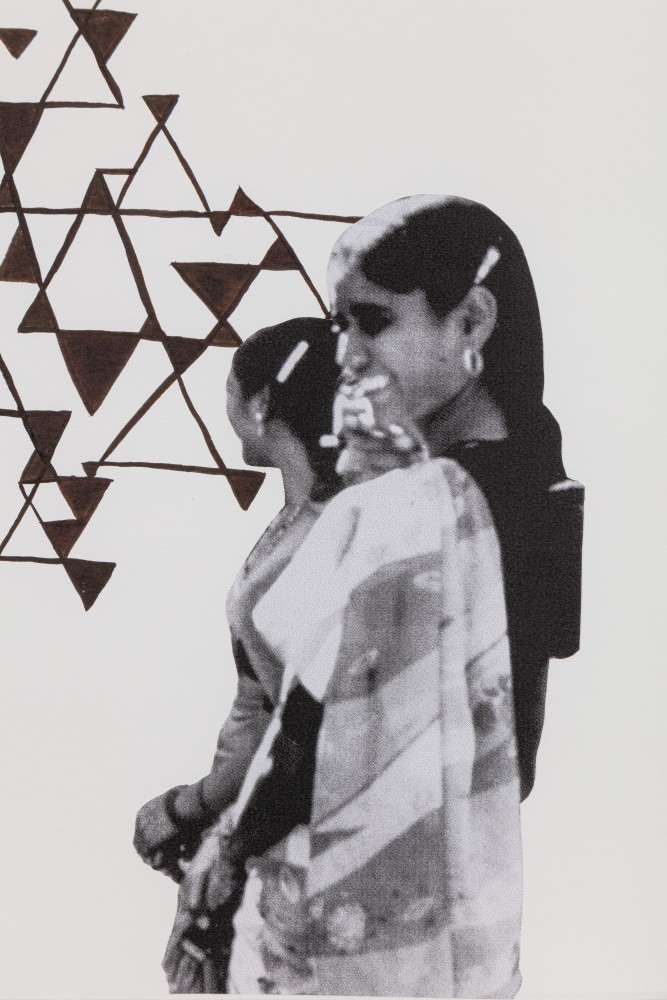 Kader Attia
Untitled&amp;nbsp;(detail)
2020
Collage, ink, photograph, photocopy, print on paper
Framed Dimensions:
26 1/2 x 32 1/4 x 1 1/2 inches (67.3 x 81.9 x 3.8 cm)
Artwork Dimensions:
19 5/8 x 25 1/2 inches (49.8 x 64.8 cm)