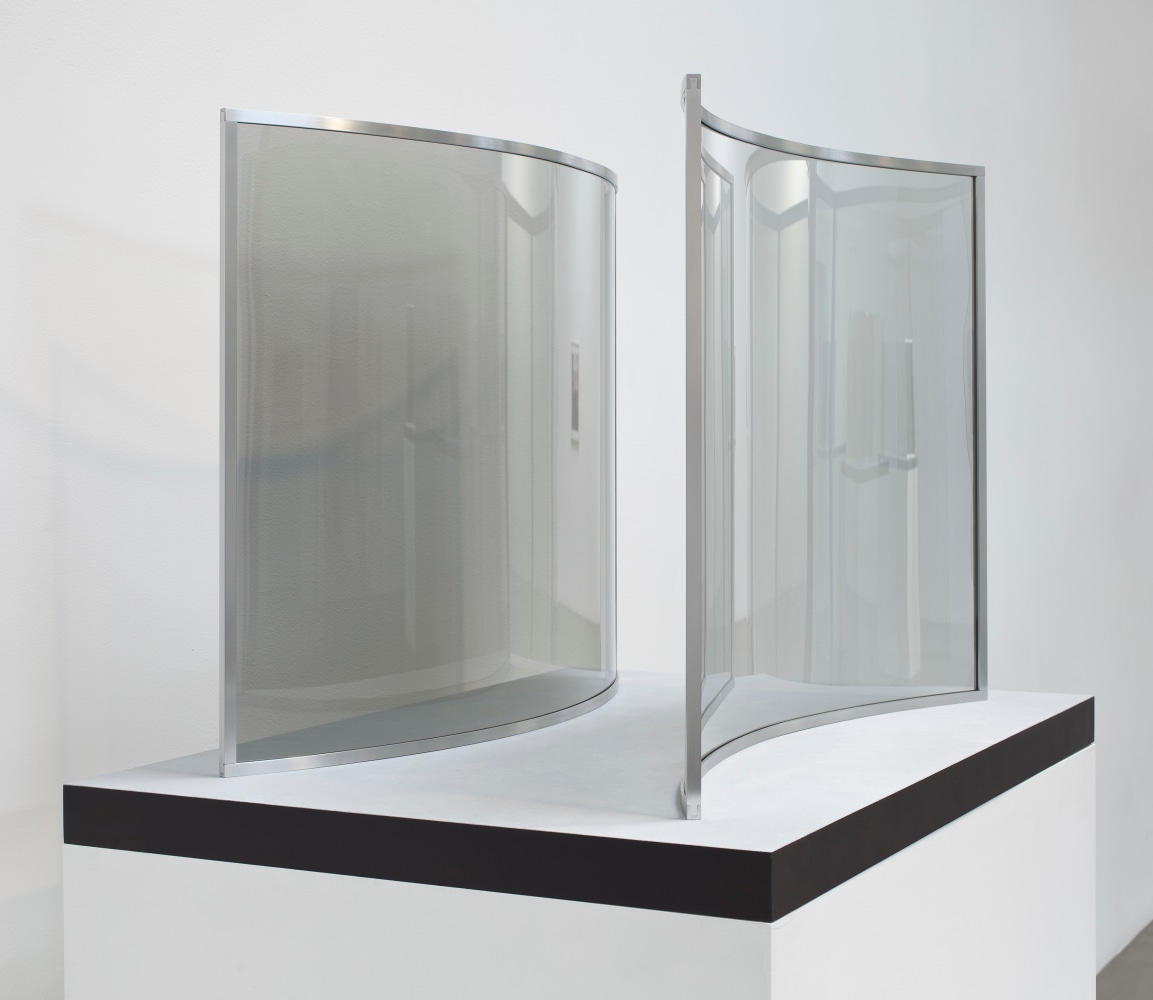 Dan Graham
Two Non-Facing Concave Ellipsoidal Shapes
2010
2-way mirror glass, aluminum, MDF, acrylic
27.95 x 42.13 x 28.35 inches (71 x 107 x 72 cm)
Edition&amp;nbsp;of 3

DOUBLE CLICK IMAGE FOR MORE VIEWS