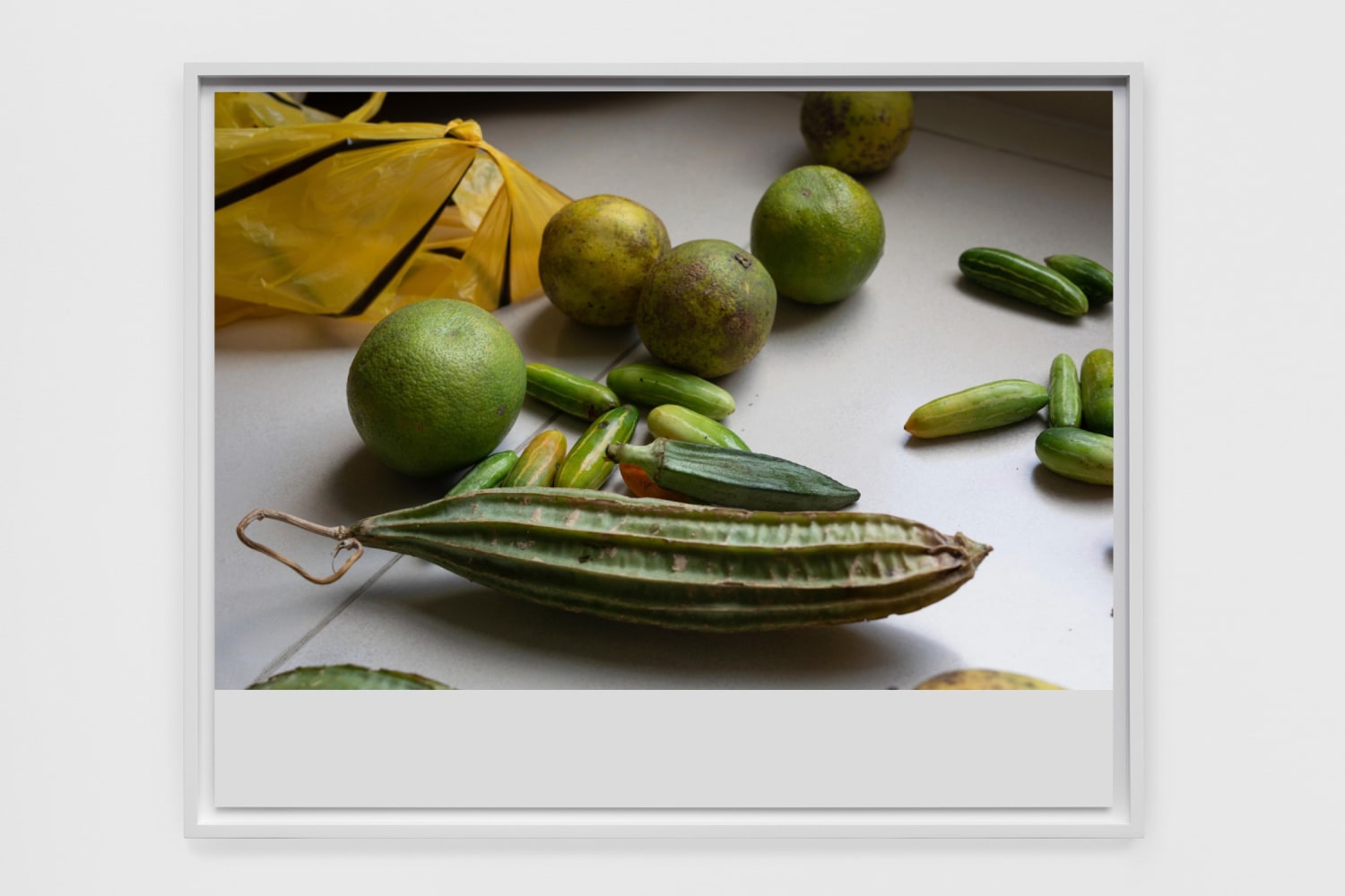 Wolfgang Tillmans
Lagos still life I
2022
Inkjet print on paper
13 3/8 x 17 3/8 x 7/8 inches (34 x 44.1 x 2.2 cm)