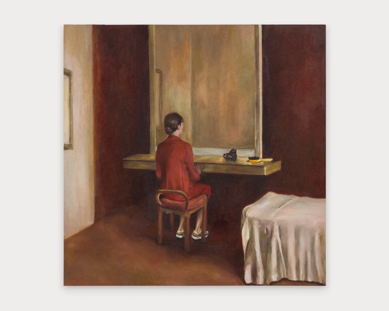 Gillian Wearing
No reflection
2023
Oil on thick board
23 5/8 x 23 5/8 x 3/4 inches (60 x 60 x 1.9 cm)