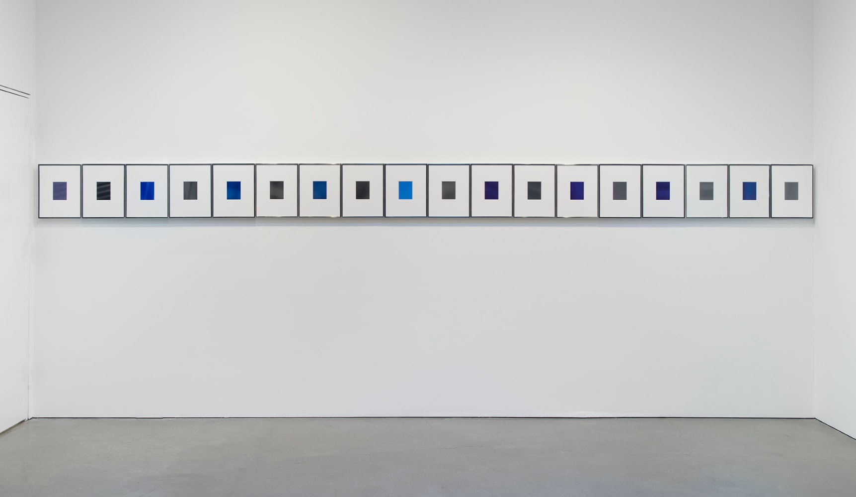 Transparency, 2017 [Positive (Fujichrome RDPIII Provia 100F Em. No. 05481) February 2&amp;ndash;7, 2017 LAX/MIA MIA/LAX; Negative (Kodak Portra 400NC Em. No. 1022) February 2&amp;ndash;7, 2017 LAX/MIA MIA/LAX; Positive (Fujichrome RDPIII Provia 100F Em. No. 05481) March 19&amp;ndash;30, 2017 LAX/HND NRT/LAX; Negative (Kodak Portra 400NC Em. No. 1022) March 19&amp;ndash;30, 2017 LAX/HND NRT/LAX; Positive (Fujichrome RDPIII Provia 100F Em. No. 05481) April 12&amp;ndash;24, 2017 LAX/EWR EWR/LAX; Negative (Kodak Portra 400NC Em. No. 1022) April 12&amp;ndash;24, 2017 LAX/EWR EWR/LAX; Positive (Fujichrome RDPIII Provia 100F Em. No. 05481) May 23&amp;ndash; 26, 2017 LAX/YVR YVR/LAX; Negative (Kodak Portra 400NC Em. No. 1022) May 23&amp;ndash; 26, 2017 LAX/YVR YVR/LAX; Positive (Fujichrome RDPIII Provia 100F Em. No. 05481) June 11&amp;ndash;25, 2017 LAX/ORD/ALB ALB/PHL/LAX; Negative (Kodak Portra 400NC Em. No. 1022) June 11&amp;ndash;25, 2017 LAX/ORD/ALB ALB/PHL/LAX; Positive (Fujichrome RDPIII Provia 100F Em. No. 05481) July 11&amp;ndash;14, 2017 LAX/ASE ASE/LAX; Negative (Kodak Portra 400NC Em. No. 1022) July 11&amp;ndash;14, 2017 LAX/ASE ASE/LAX; Positive (Fujichrome RDPIII Provia 100F Em. No. 05481) July 18&amp;ndash;30, 2017 LAX/GDL PVR/LAX; Negative (Kodak Portra 400NC Em. No. 1022) July 18&amp;ndash;30, 2017 LAX/GDL PVR/LAX; Positive (Fujichrome RDPIII Provia 100F Em. No. 05481) September 5&amp;ndash;8, 2017 LAX/EWR EWR/LAX; Negative (Kodak Portra 400NC Em. No. 1022) September 5&amp;ndash;8, 2017 LAX/EWR EWR/LAX; Positive (Fujichrome RDPIII Provia 100F Em. No. 05481) October 29&amp;ndash;November 4, 2017 LAX/EWR/FCO MXP/EWR/LAX; Negative (Kodak Portra 400NC Em. No. 1022) October 29&amp;ndash;November 4, 2017 LAX/EWR/FCO MXP/EWR/LAX]
2018
Epson Ultrachrome K3 archival ink jet print on&amp;nbsp;Hahnem&amp;uuml;hle FineArt Pearl Paper
18 parts, each:
14 1/2 x 11 5/8 x 1 1/2 inches